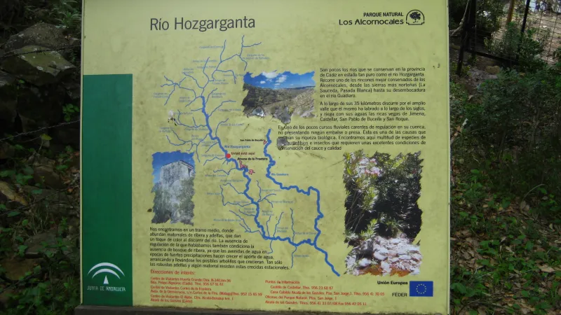 cartel explicativo del rio hozgarganta