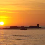 Atardecer Castillo-Sancti-Petri Chiclana (Cádiz)