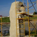 Construcción de la Isla de las Esculturas