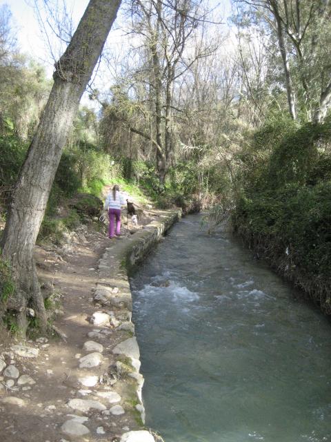 sendero junto al rio