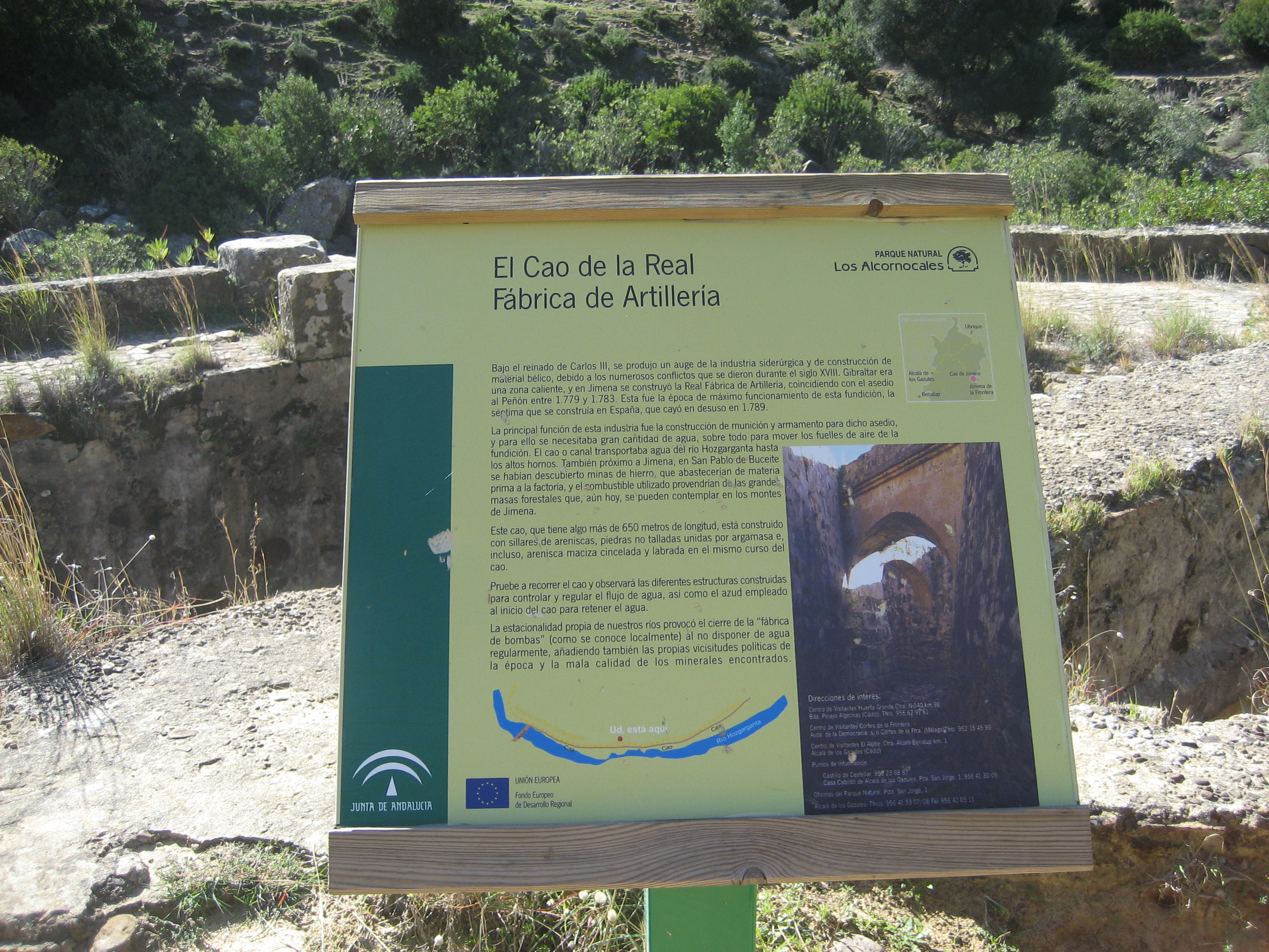 cartel explicativo del uso del cao